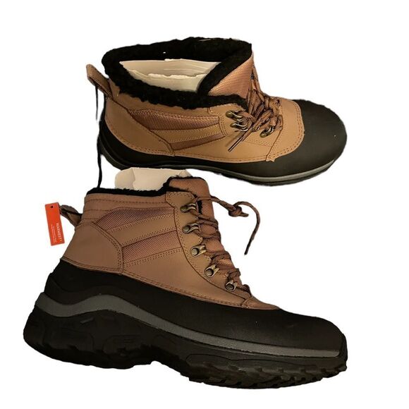 All in Motion Brown and Black Men\'s Rain & Snow Boots